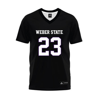 Weber - NCAA Football : Teni Worthen - Black Premium Football Jersey-0