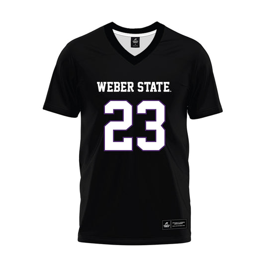 Weber - NCAA Football : Teni Worthen - Black Premium Football Jersey-0
