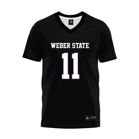Weber - NCAA Football : Raimoana Tinirauarii - Black Premium Football Jersey-0