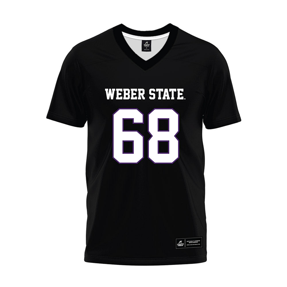 Weber - NCAA Football : Leon Crutcher - Black Premium Football Jersey-0