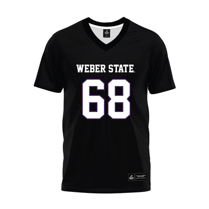 Weber - NCAA Football : Leon Crutcher - Black Premium Football Jersey-0