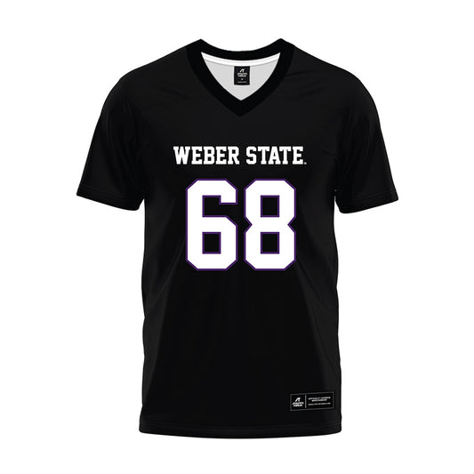 Weber - NCAA Football : Leon Crutcher - Black Premium Football Jersey-0