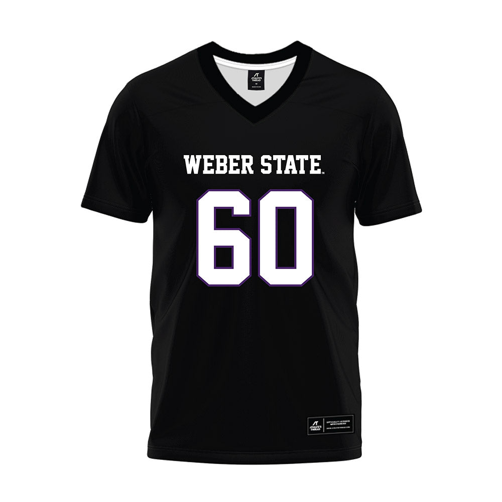 Weber - NCAA Football : Riley Whicker - Black Premium Football Jersey-0