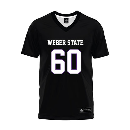 Weber - NCAA Football : Riley Whicker - Black Premium Football Jersey-0