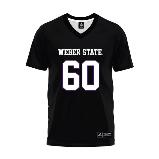 Weber - NCAA Football : Riley Whicker - Black Premium Football Jersey-0