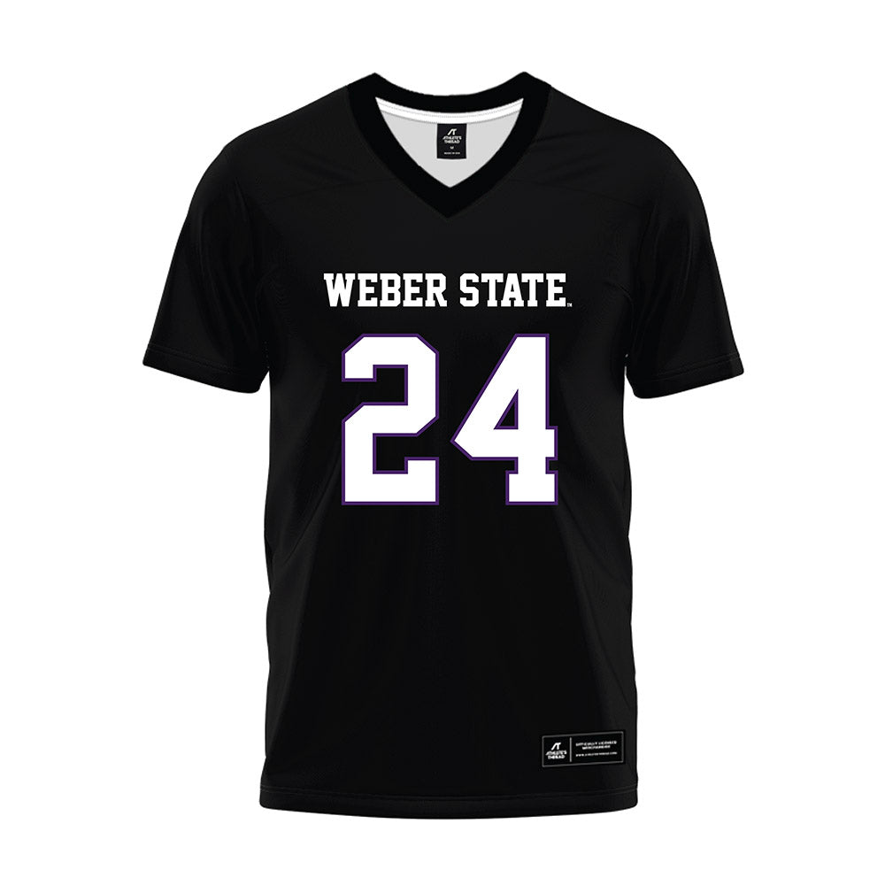 Weber - NCAA Football : Jasean Mayberry - Black Premium Football Jersey-0