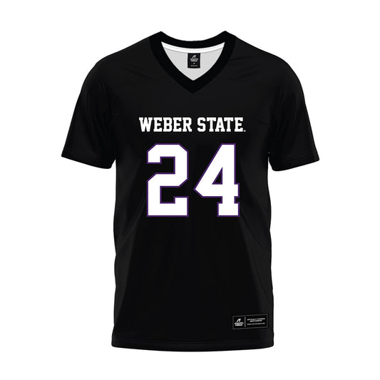 Weber - NCAA Football : Jasean Mayberry - Black Premium Football Jersey-0
