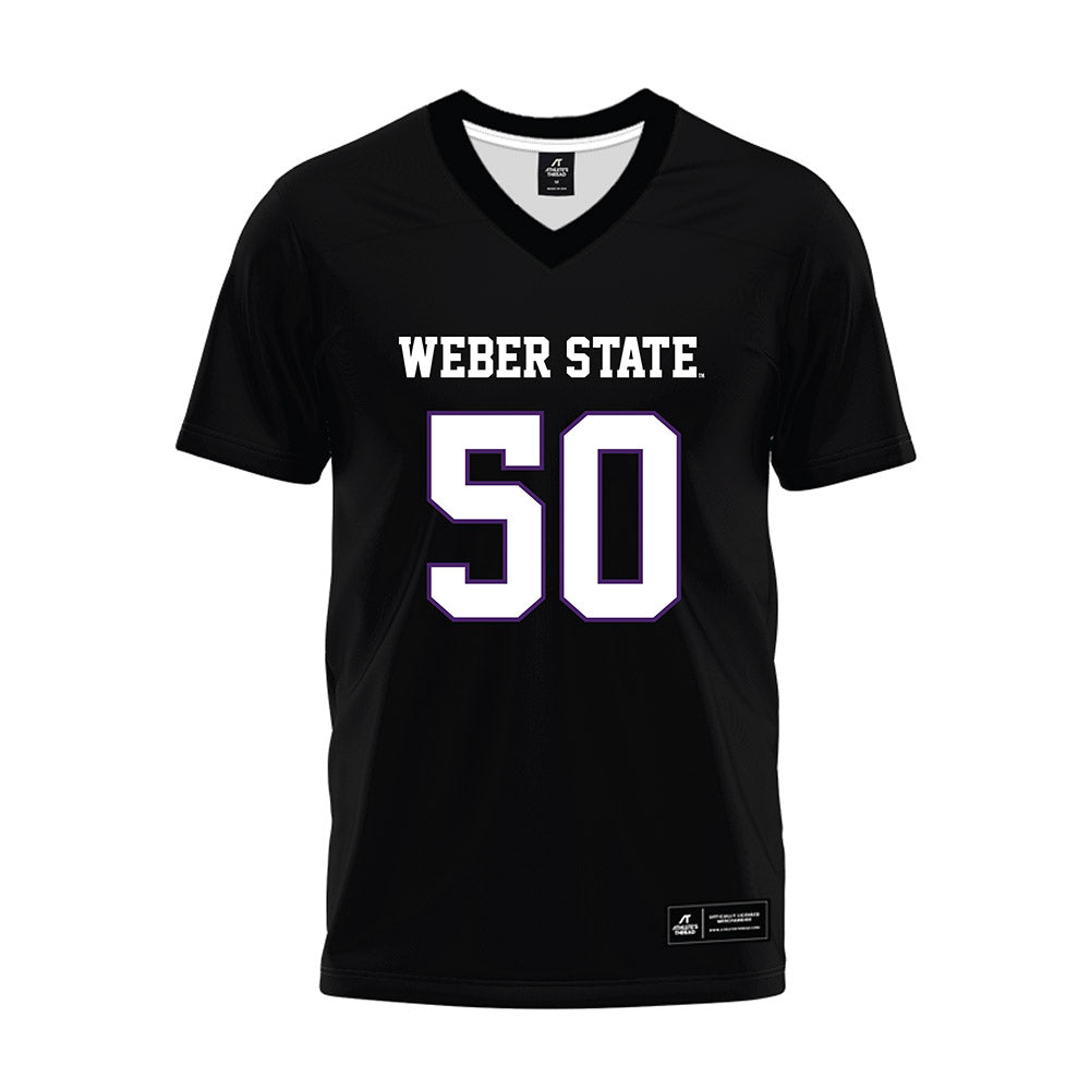 Weber - NCAA Football : Max Mankins - Black Premium Football Jersey-0
