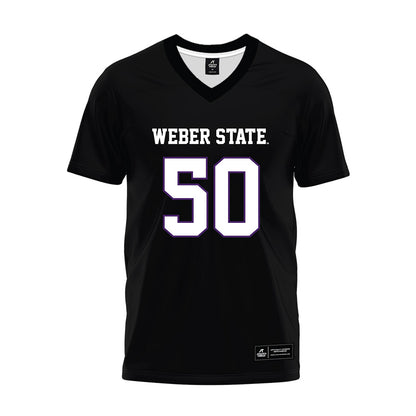 Weber - NCAA Football : Max Mankins - Black Premium Football Jersey-0