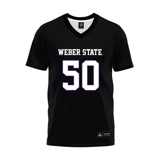 Weber - NCAA Football : Max Mankins - Black Premium Football Jersey-0