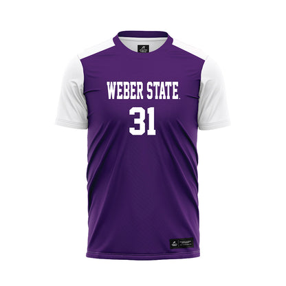 Weber - NCAA Women's Soccer : McKenzie Taylor - Purple Soccer Jersey-0