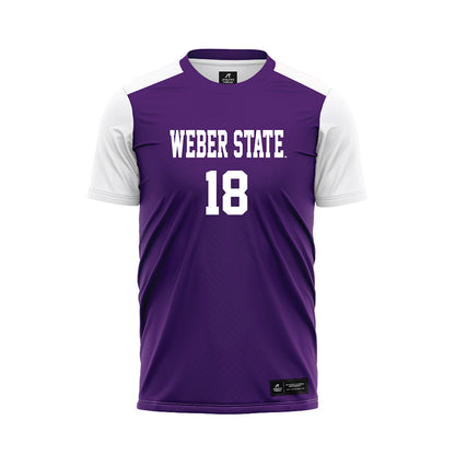 Weber - NCAA Women's Soccer : Nellie Brooks - Purple Soccer Jersey-0