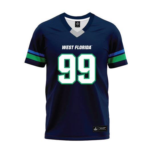 UWF - NCAA Football : Diego De pina - Navy Premium Football Jersey-0
