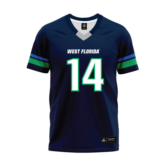 UWF - NCAA Football : Cameron Anderson - Navy Premium Football Jersey-0