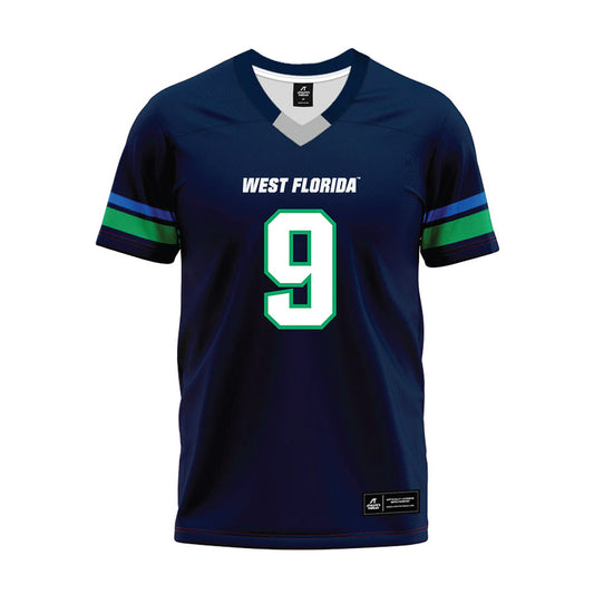 UWF - NCAA Football : Adam Aiken - Navy Premium Football Jersey-0
