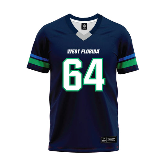 UWF - NCAA Football : Teddy Smith - Navy Premium Football Jersey-0