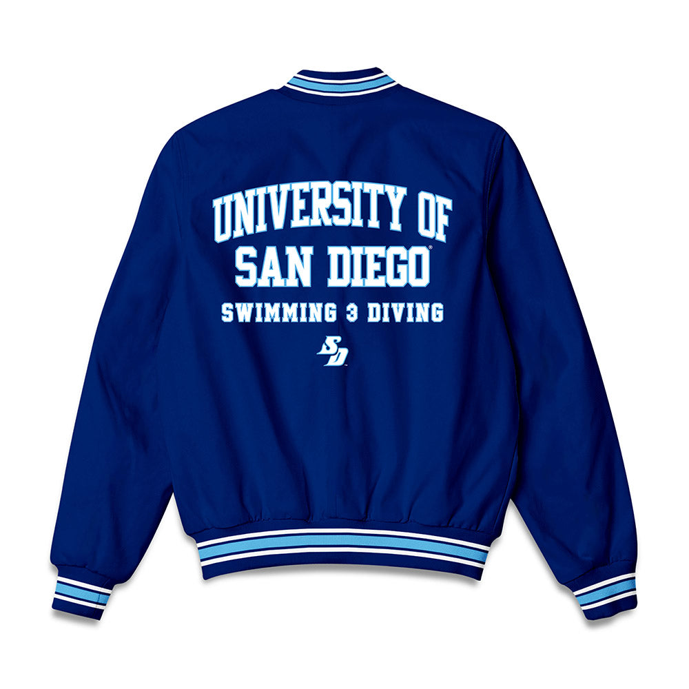 San Diego - NCAA Men's Swimming & Diving : Gwendolyn Smith - Bomber Jacket-1