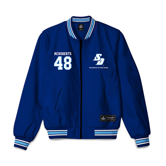 San Diego - NCAA Baseball : Chaz McRoberts - Bomber Jacket-0