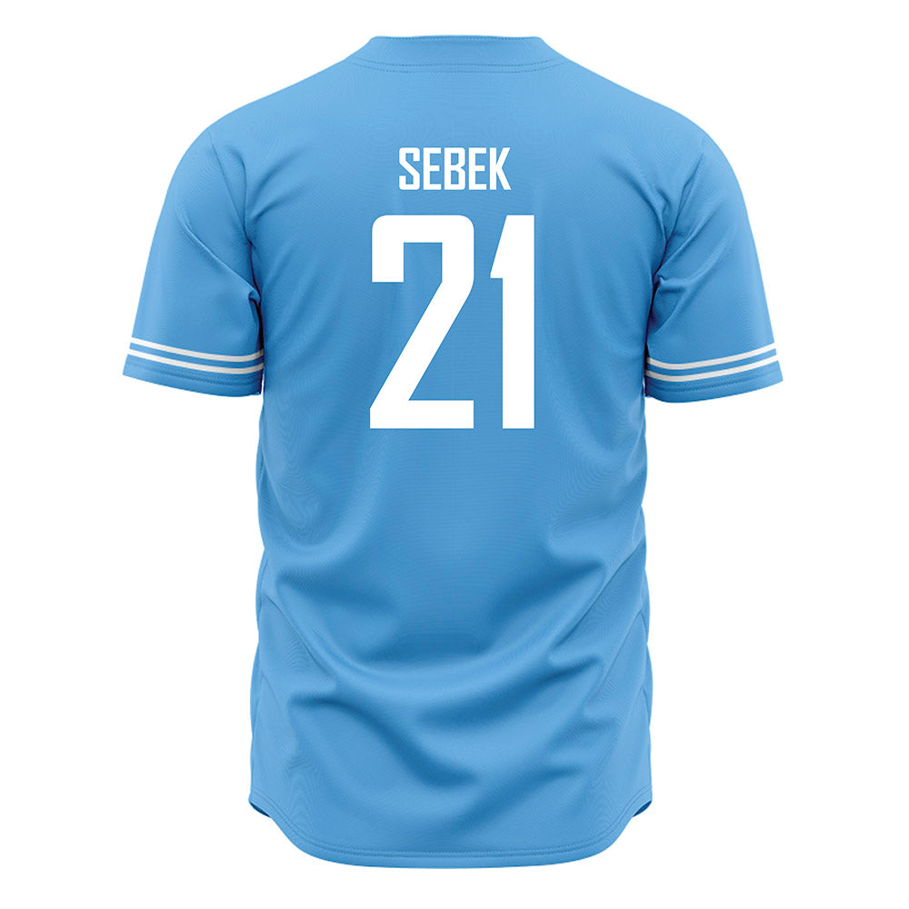 San Diego - NCAA Baseball : Caleb Sebek - Blue Jersey-1