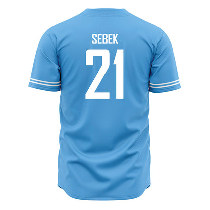 San Diego - NCAA Baseball : Caleb Sebek - Blue Jersey-1