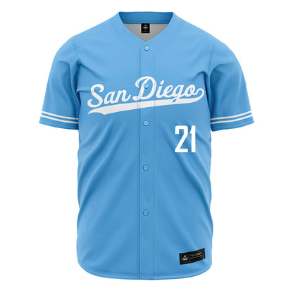 San Diego - NCAA Baseball : Caleb Sebek - Blue Jersey-0