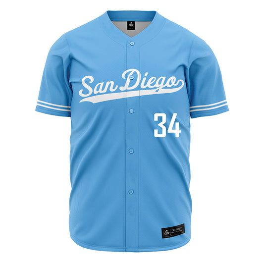 San Diego - NCAA Baseball : Dane LeBlanc - Blue Jersey-0