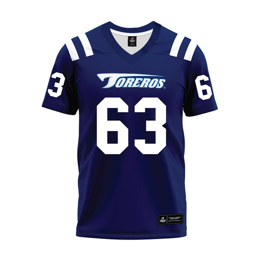San Diego - NCAA Football : Luke Harrison - Blue Premium Football Jersey-0