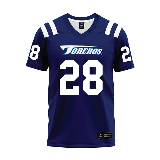San Diego - NCAA Football : Reiss Rinaldi - Blue Premium Football Jersey-0