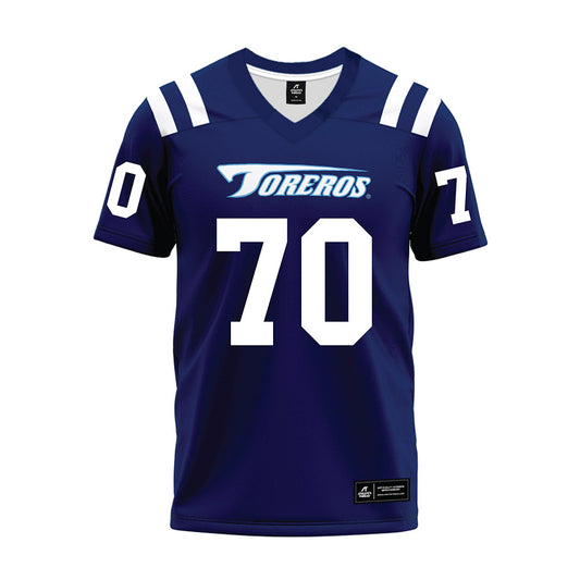 San Diego - NCAA Football : Connor Johnstone - Blue Premium Football Jersey-0
