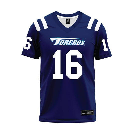 San Diego - NCAA Football : Charlie LeVinus - Blue Premium Football Jersey-0