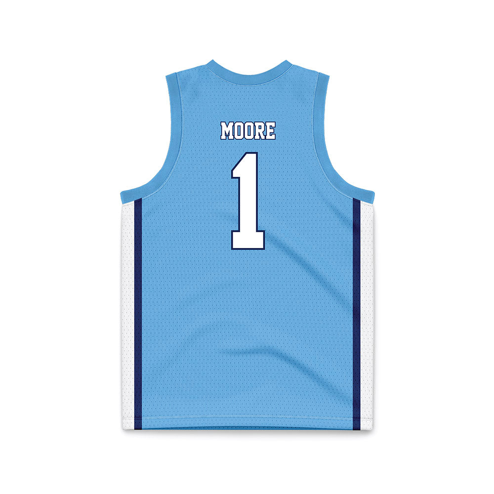 San Diego - NCAA Women's Basketball : Dresha Moore - Blue Basketball Jersey-1