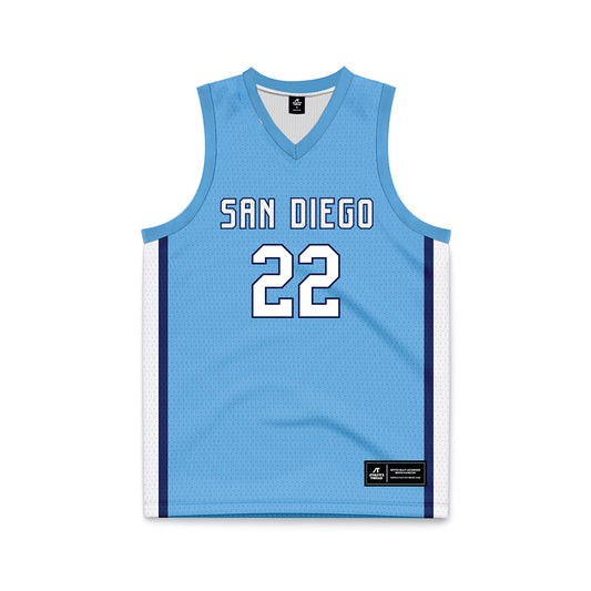 San Diego - NCAA Women's Basketball : Ayla Williams - Blue Basketball Jersey-0
