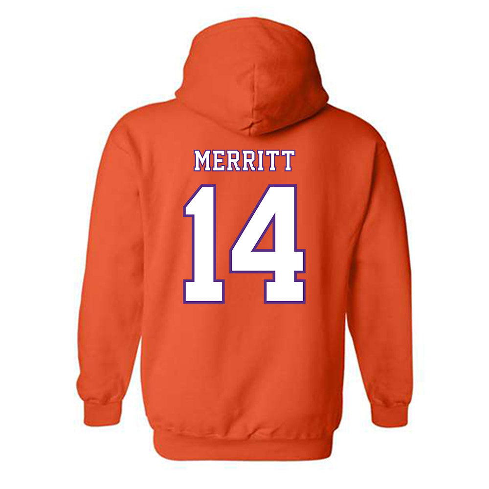 Clemson - NCAA Football : London Merritt - Replica Shersey Hooded Sweatshirt-1