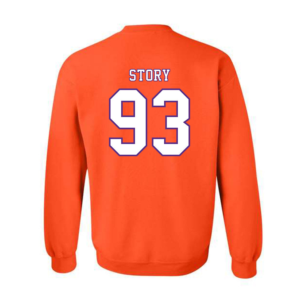 Clemson - NCAA Football : Caden Story - Replica Shersey Crewneck Sweatshirt-1