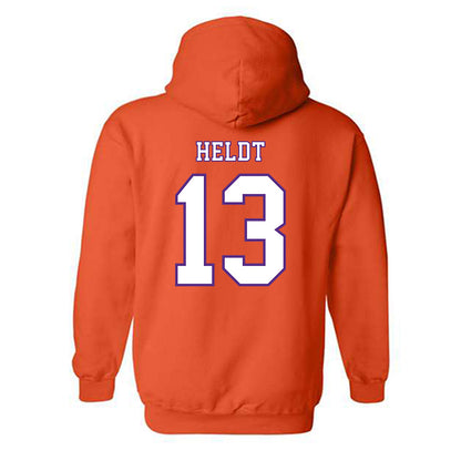 Clemson - NCAA Football : Will Heldt - Replica Shersey Hooded Sweatshirt-1