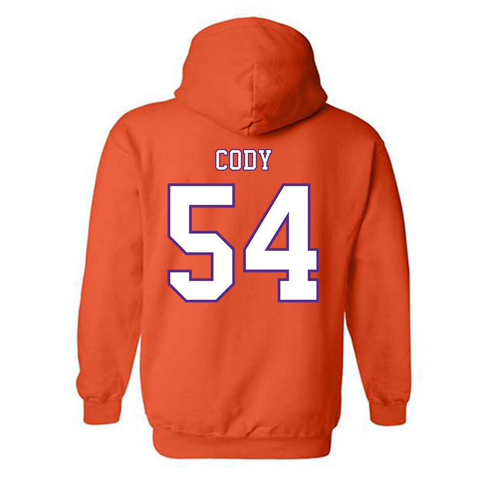Clemson - NCAA Football : Kam Cody - Replica Shersey Hooded Sweatshirt-1