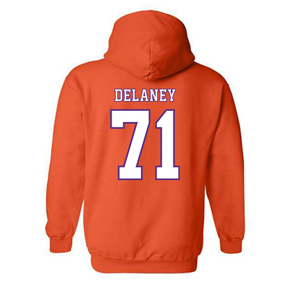 Clemson - NCAA Football : Leo Delaney - Replica Shersey Hooded Sweatshirt-1