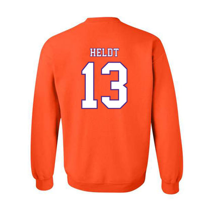 Clemson - NCAA Football : Will Heldt - Replica Shersey Crewneck Sweatshirt-1