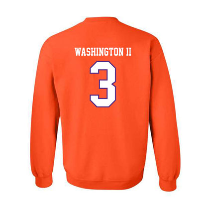 Clemson - NCAA Football : Elliot Washington II - Replica Shersey Crewneck Sweatshirt-1