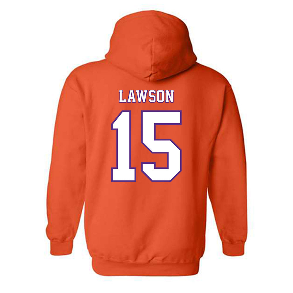 Clemson - NCAA Football : Jahiem Lawson - Replica Shersey Hooded Sweatshirt-1