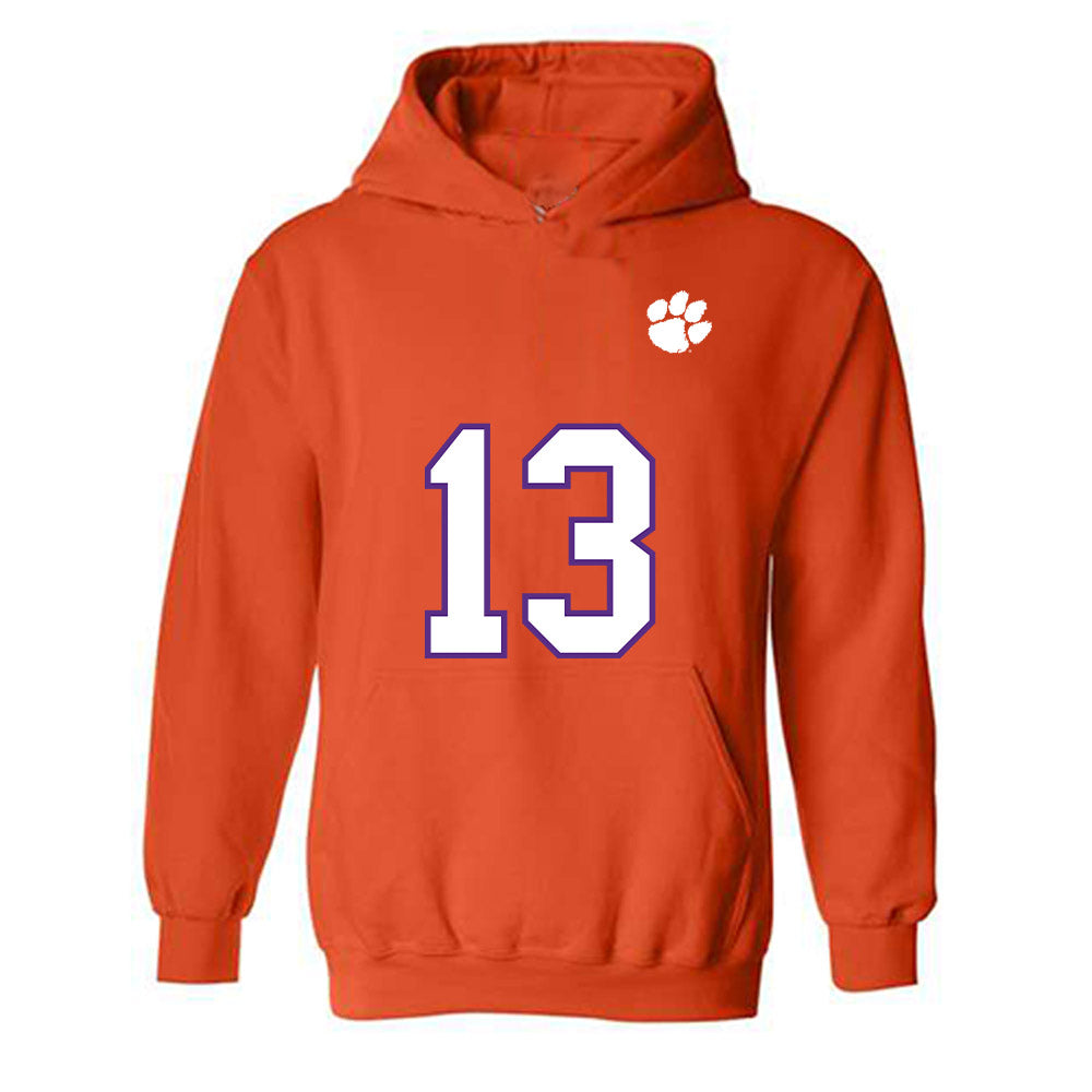 Clemson - NCAA Football : Connor Salmin - Replica Shersey Hooded Sweatshirt-0