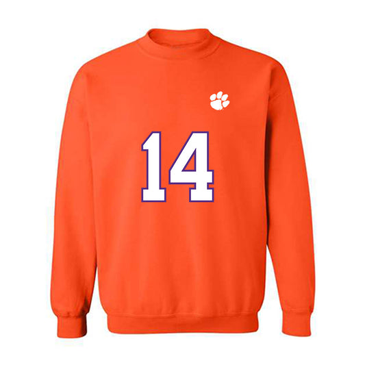 Clemson - NCAA Football : London Merritt - Replica Shersey Crewneck Sweatshirt-0