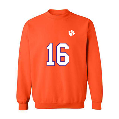 Clemson - NCAA Football : Chris Johnson Jr. - Replica Shersey Crewneck Sweatshirt-0