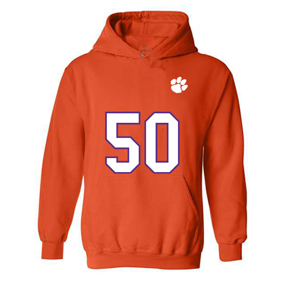 Clemson - NCAA Football : Fletcher Cothran - Replica Shersey Hooded Sweatshirt-0