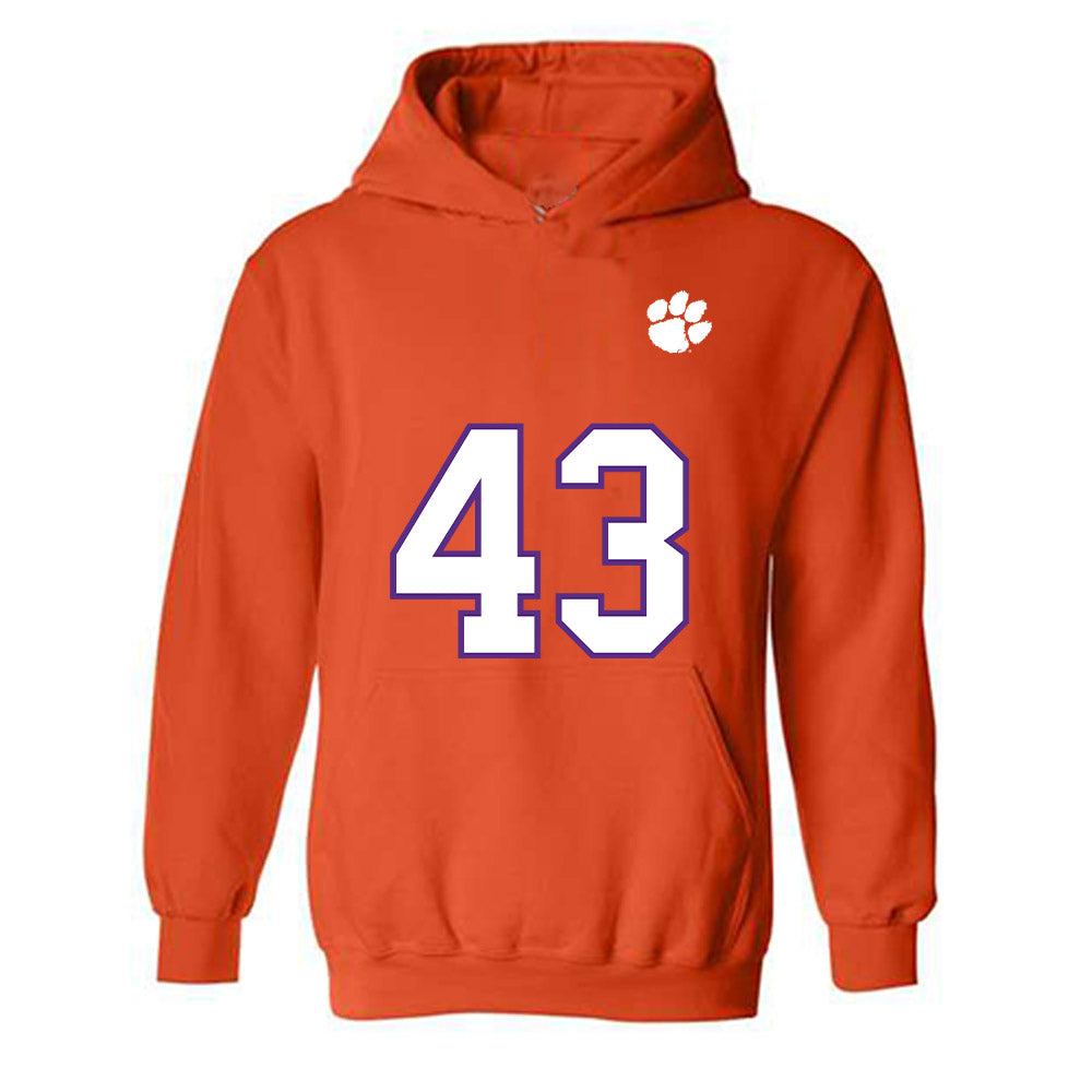 Clemson - NCAA Football : Billy Wilkes - Replica Shersey Hooded Sweatshirt-0