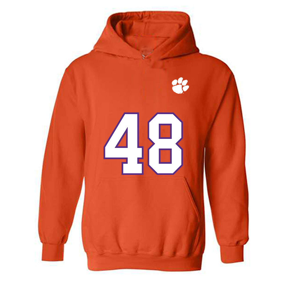 Clemson - NCAA Football : Charlie Reed - Replica Shersey Hooded Sweatshirt-0