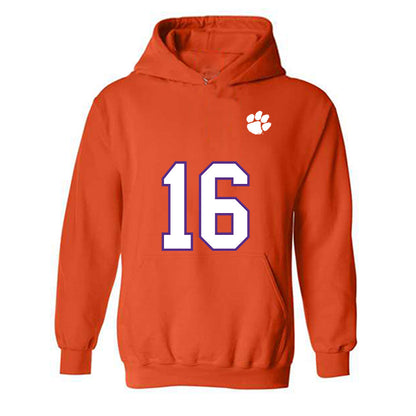 Clemson - NCAA Football : Chris Johnson Jr. - Replica Shersey Hooded Sweatshirt-0