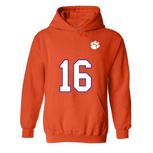 Clemson - NCAA Football : Chris Johnson Jr. - Replica Shersey Hooded Sweatshirt-0
