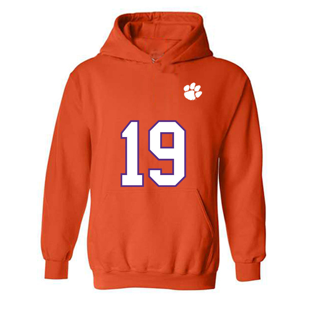 Clemson - NCAA Football : Brayden Reilly - Replica Shersey Hooded Sweatshirt-0