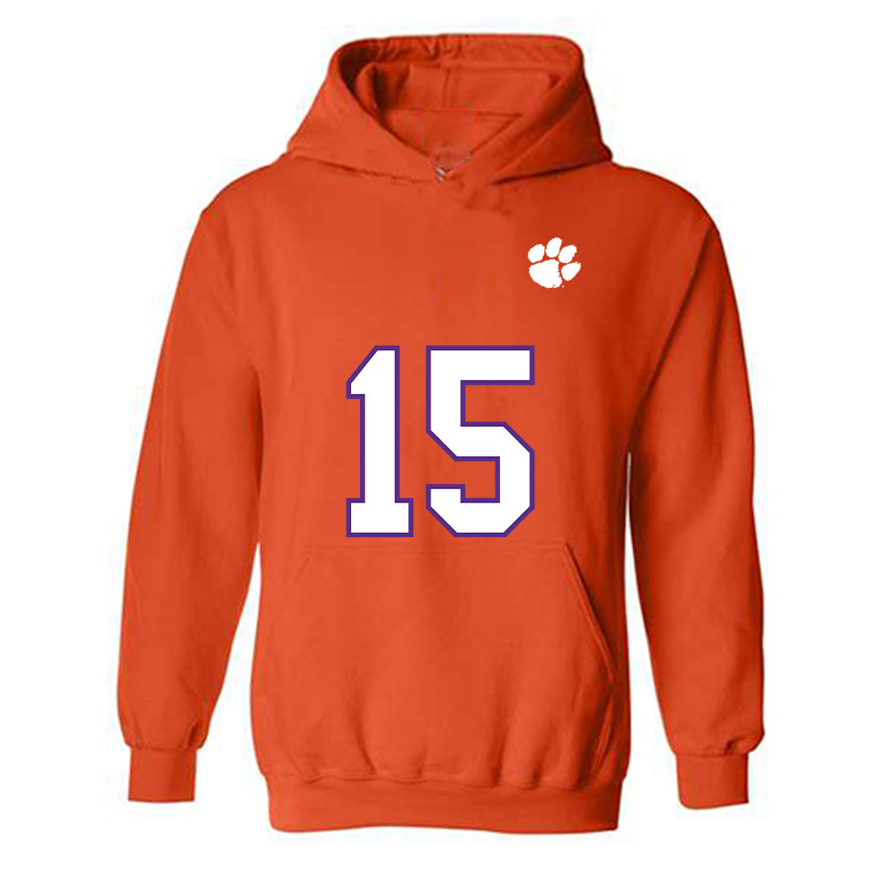 Clemson - NCAA Football : Jahiem Lawson - Replica Shersey Hooded Sweatshirt-0